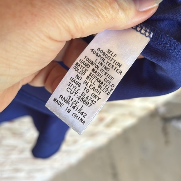 She + Sky Royal Blue Flutter Sleeve Midi Wrap Dress - Picture 10 of 15